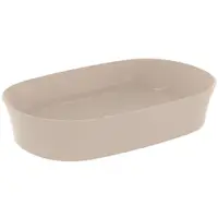 Lavoar pe blat bej lucios 60 cm, oval, fara preaplin, Ideal Standard Ipalyss