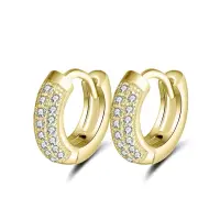 Cercei rotunzi argint 925, JW1787, model elegant, placati cu aur