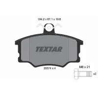Set placute frana, frana disc TEXTAR 2057402