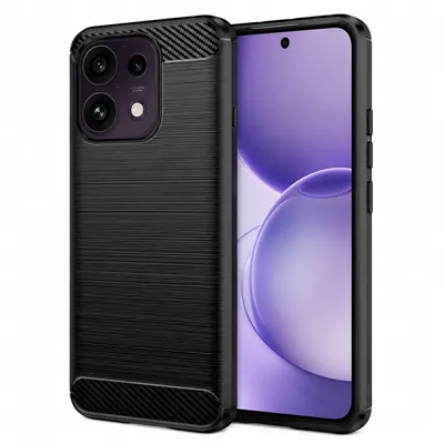 Husa pentru Oppo Reno16 F / Reno16 FS, Techsuit, Carbon, Neagra