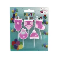 Set 5 lumânări party hăinuțe fetiță