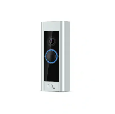 Sonerie inteligentă Ring, Alexa, video HD, microfon și difuzor integrate, Argintie, cu fir
