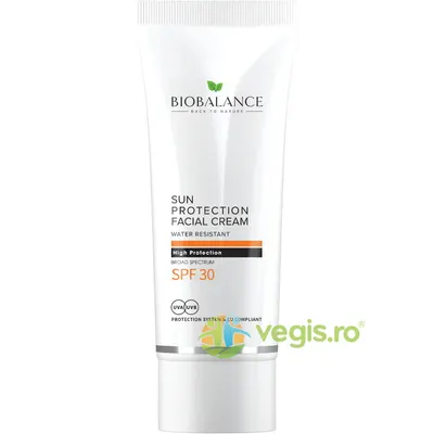 Crema Protectie Solara SPF30+ pentru Fata cu Protectie foarte Inalta UVA&UVB 75ml