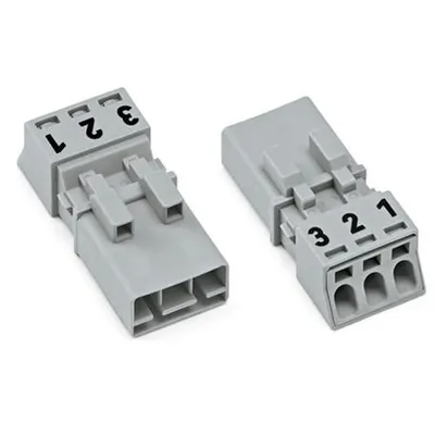 Plug; 3-pole; 1,50 mm²; gray