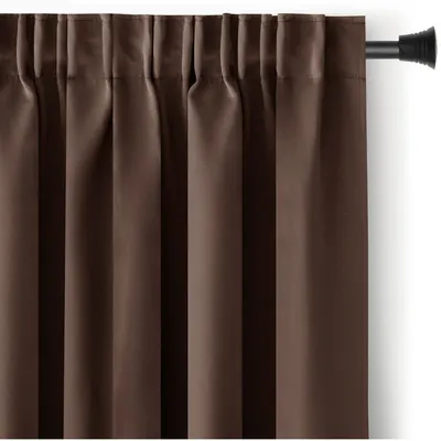Draperie maro dimout (semi-opacă) 140x175 cm Kierra – Restilo