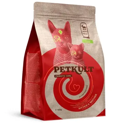 Hrana Uscata Petkult Probiotic Care Kitten & Mother Fresh Pisici, Miel Proaspat, 400 g