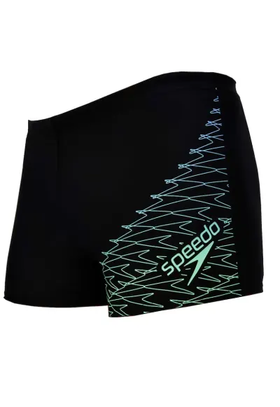 Boxeri inot barbati Medley Logo Aquashort verde– rezistenti la clor - EnduraFlex - Verde