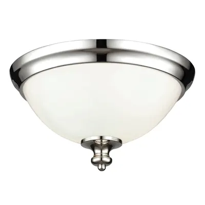 Corp de iluminat decorativ pentru exterior, Parkman 2 Light Flush Mount – Polished Nickel