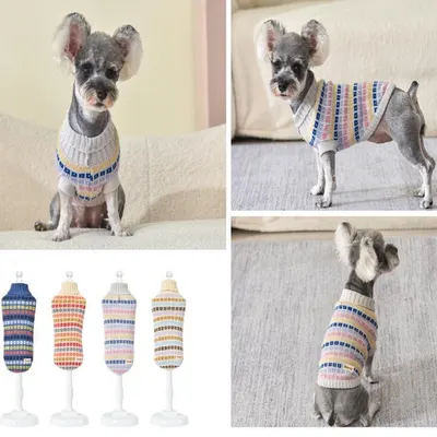 Pulover tricotat fancy color Nr 30