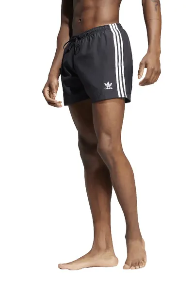 Pantaloni scurti cu snur - pentru inot Adicolor - Alb/Negru