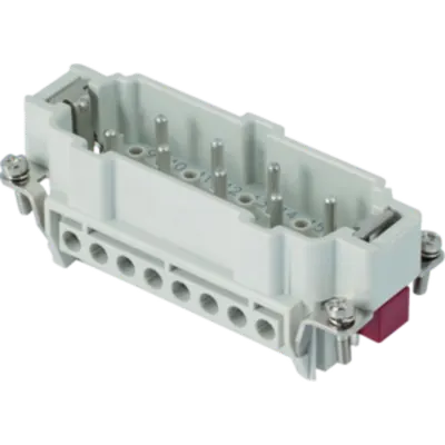 Conector Tata - 77x27 - 6p + 2p (aux) + E 16a 830v / 8kv / 3 - Șurub Connection - cu Plate - Gri