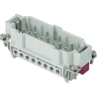 Conector Tata - 77x27 - 6p + 2p (aux) + E 16a 830v / 8kv / 3 - Șurub Connection - cu Plate - Gri