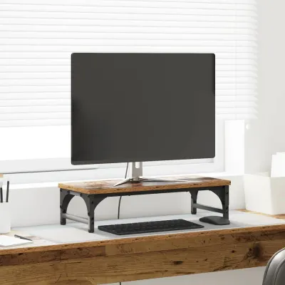 vidaXL Suport pentru monitor Lemn vechi 55 x 23 x 14 cm Lemn prelucrat