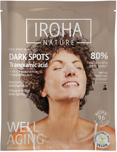 Iroha Nature Mască pentru față împotriva petelor întunecate, 25 ml