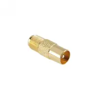 Adaptor auriu mufa F la mufa coaxial TV M-T, ZLA0460-1