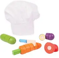 Set din lemn Bigjigs - Legume de taiat