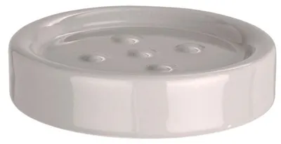 Suport pentru săpun Wenko - Polaris, ceramică, 11 x 2,5 cm, gri pastel