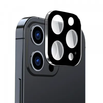 Folie de protectie Camera Spate Techsuit pentru Apple iPhone 16 Pro Max / 16 Pro, Sticla Securizata, Neagra