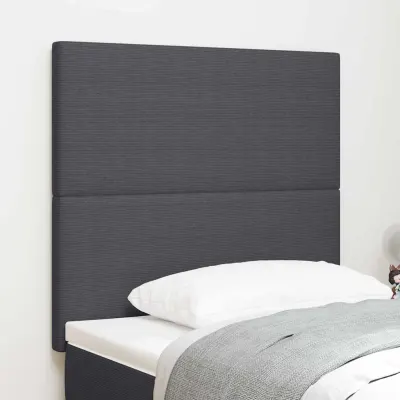 vidaXL Tăblie LED cu benzi LED Gri închis 100 cm Țesătură din corduroy