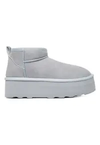 Cizme dama - piele naturala - albastru - material sintetic -