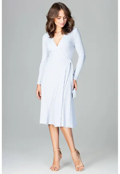 Rochie K465 - albastru - viscoza