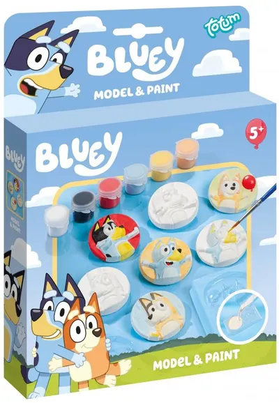 Trusă creativă Totum - Figurine din ipsos DIY Bluey