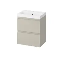 Set dulap de baie suspendat cu lavoar 50x35 cm, casmir, Cersanit Moduo