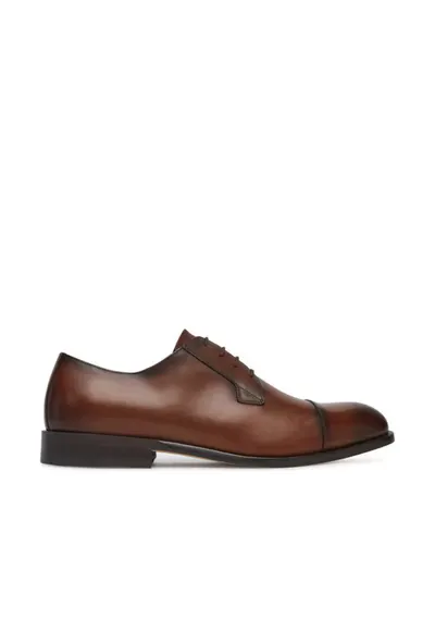 Pantofi barbatesti - piele naturala - maro - elegant si confortabil