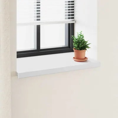 vidaXL Prag de fereastră Alb 80 x 50 x 4,5 cm PVC