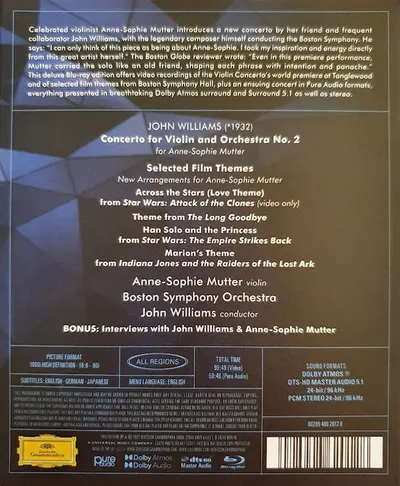 Williams: Violin Concerto No. 2 & Selected Film Themes (Blu-ray)