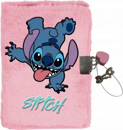Jurnal secret de pluș Paso Stitch - A5, roz