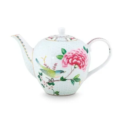 Ceainic din porțelan, Pip Studio, White, 1.6l, colecția Blushing Birds