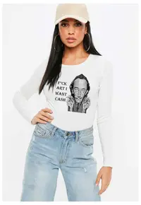 888113636-Bluza dama alba - Dali - I want CASH