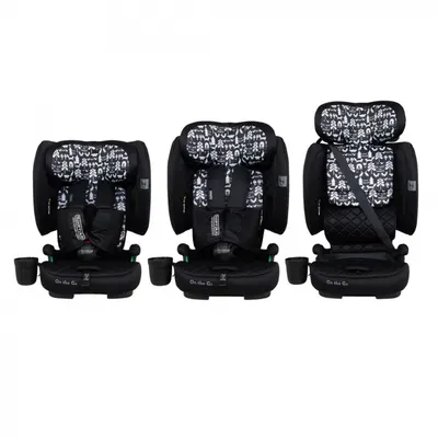 Scaun auto pentru copii i-Size 76-150 cm Cosatto On The Go Silhouette cu sistem Isofix si Top-Tether, pliere compacta, geanta de transport