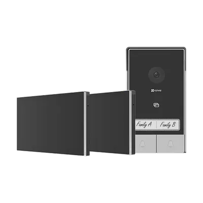 KIT VIDEINTERFON EZVIZ HP7 2-ENTRY, Senzor imagine: 1/2.7" Progressive Scan CMOS, Rezolutie 2K (2048x1296), Lentila: 2.0 mm @ F2