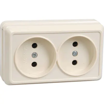 RS22-2-okm Dubla priza without grounding contact 10A OKTAVA (cream)
