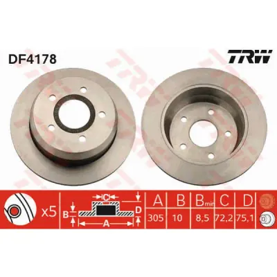 Disc frana TRW DF4178