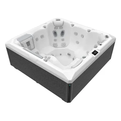 Minipiscina jacuzzi 6 persoane, 43 jeturi, Infinity jets, WiFi, sistem In-Line WIS, unitate de control Gecko IN.YE-3, sistem audio, 215 215 cm, Wellis Atlas Life Premium