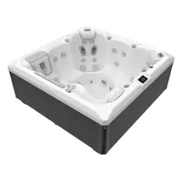 Minipiscina jacuzzi 6 persoane, 43 jeturi, Infinity jets, WiFi, sistem In-Line WIS, unitate de control Gecko IN.YE-3, sistem audio, 215 215 cm, Wellis Atlas Life Premium