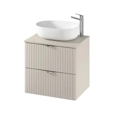 Dulap baie suspendat 60 cm pentru lavoar, casmir mat, MDF, Cersanit Tirso