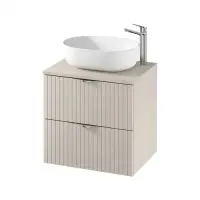 Dulap baie suspendat 60 cm pentru lavoar, casmir mat, MDF, Cersanit Tirso