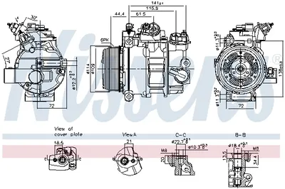 Compresor climatizare aer conditionat potrivit FORD C-MAX II, FOCUS III, KUGA II 1.5D 09.14