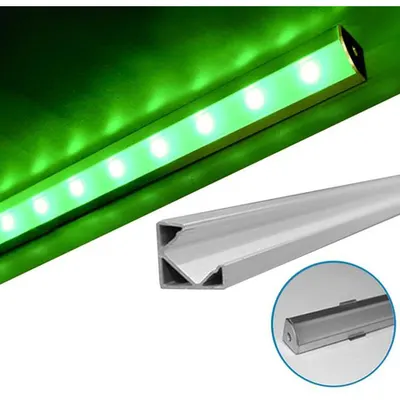 Capac pentru Profil Aluminiu 90° PT pentru banda LED dispersor transparent - L:2m