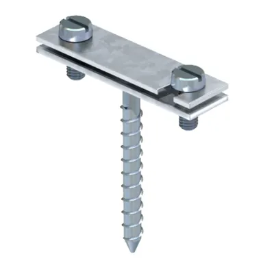 Spacer clip for flat conductor, with wood screw | Type 708 30 HG