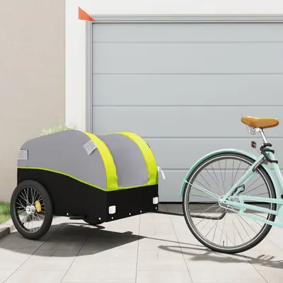 Gossi remorca pentru biciclete, negru si verde, 45 kg, fier