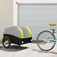 Gossi remorca pentru biciclete, negru si verde, 45 kg, fier