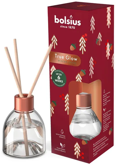 Bețișoare aromate Bolsius - Winter Spice, 60 ml