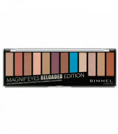 Paleta de farduri Rimmel London Magnif Eyes Eye Contouring Palette 012 Reloaded Edition, 14.2 g