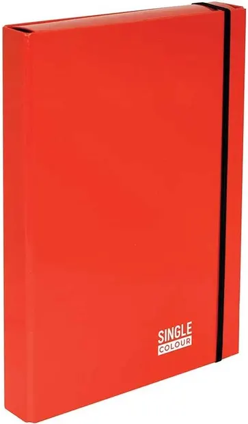 Cutie cu elastic Spree Single Color - A4, roşu