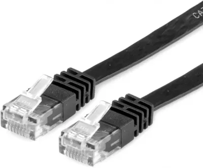 Cablu retea UTP Flat cat.6 2m Negru, Value 21.99.0962